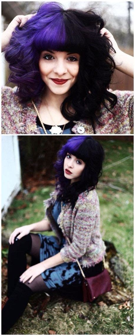 Melanie Martinez has amazing beautiful hair | Half and half hair, Multi colored hair, Purple hair