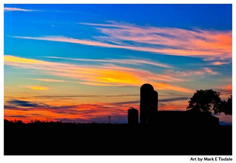 Colorful Rural Sunset - Georgia Farm Landscape Art Print