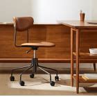 Petal Leather Swivel Office Chair | West Elm