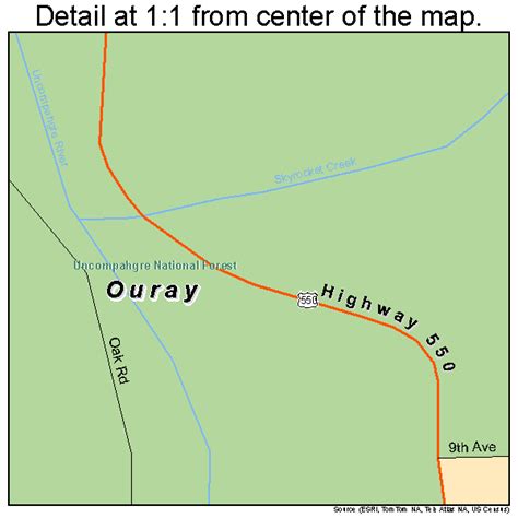 Ouray Colorado Street Map 0856420