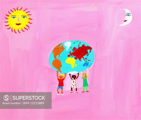 Children holding the globe - SuperStock
