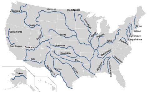 labeled map of rivers in U.S.A. | learn something new every day | Pinterest | Geography ...