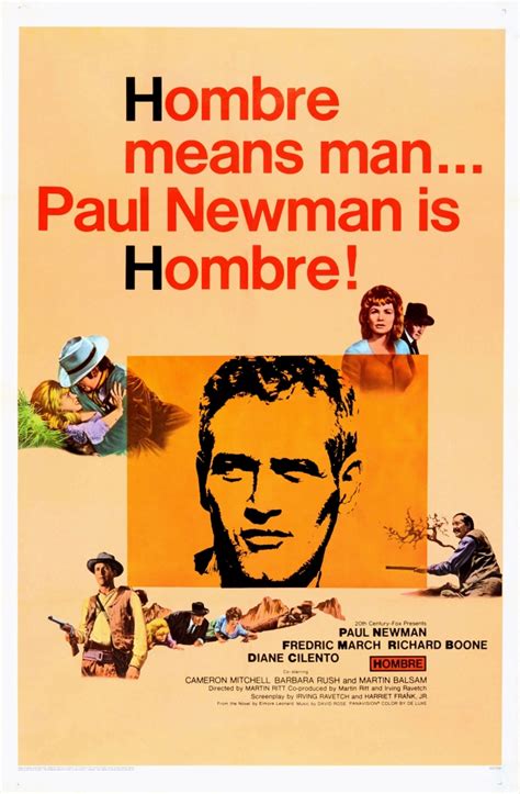 Hombre Us Poster Paul Newman 1967 Tm & Copyright 20Th Century Fox Film Corp./Courtesy Everett ...