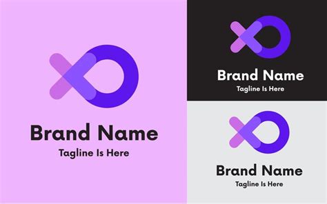 Premium Vector | Purple gradient abstract shape logo