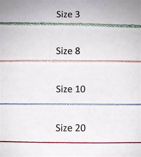 What are the sizes of crochet thread? Check out our size guide. | Lyns ...