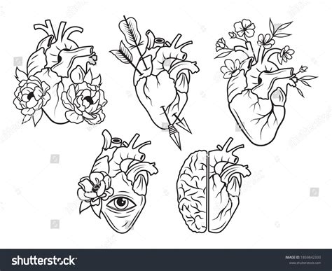 Aggregate 69+ anatomical heart with flowers tattoo best - in.coedo.com.vn