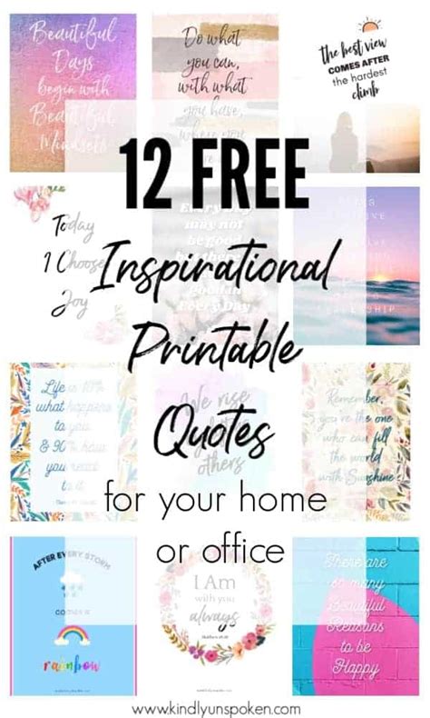 12 Inspirational Quotes for Hard Times (Free Printables) - Kindly Unspoken