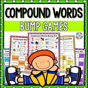 BUMP! Compound Words Activity: 12 Compound Words Games by Games 4 Gains