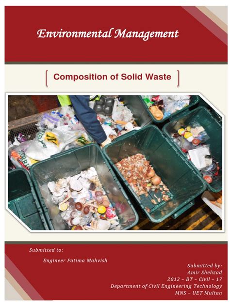 Composition of Solid Waste | Municipal Solid Waste | Waste