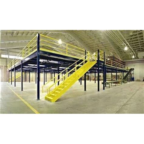 Yellow-black Industrial Mezzanine Floor at Best Price in Ghaziabad | Yug Storage System