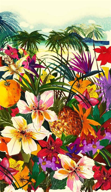 Tropical prints | Tropical art, Prints, Flower wallpaper