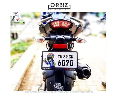 3D Gel Bike Number Plate - High Quality Customized Frame