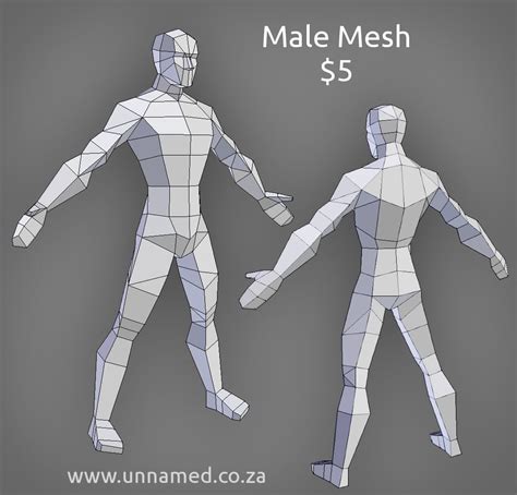 Low poly male model by YeshuaNel | Low poly models, Low poly, Low poly character