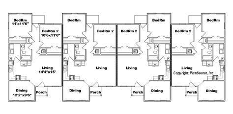 Fourplex Floor Plans With Garage | Floor Roma