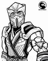 Mortal Kombat Sub Zero 5 Coloring Page  Free Printable Pages sketch template