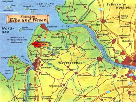 Map Depicting the Elba and Weser Rivers