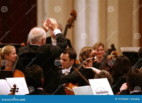 Conductor Barenboim and the Berlin Philharmonic Orchestra Editorial Image - Image of ...