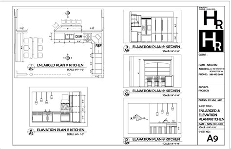 Kitchen All Sided Elevation Top View Plan And Interio - vrogue.co