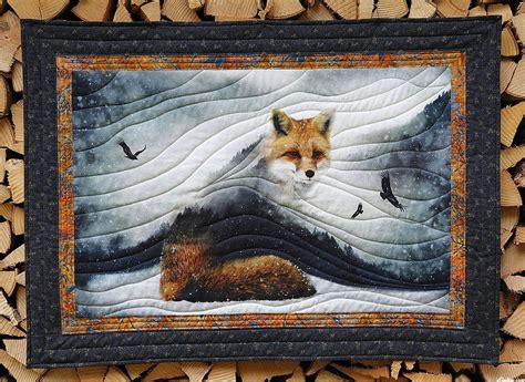 This lovely Fox quilt was created by our customer Fabienne with a ...