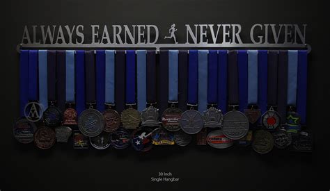 Always Earned Never Given - Female | Sport & Running Medal Displays ...