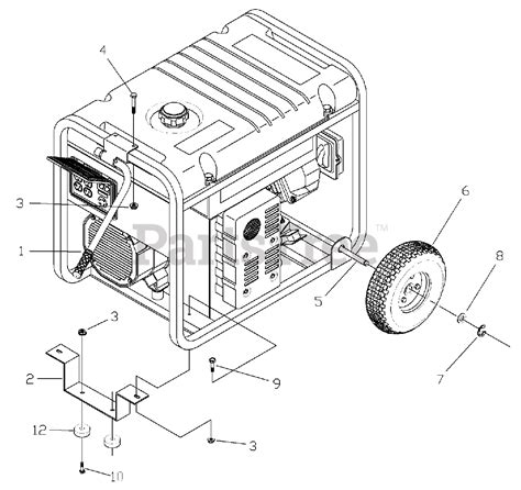 Generac 1777-0 - Generac 5,500 Watt Portable Generator Wheel Kit Parts Lookup with Diagrams ...