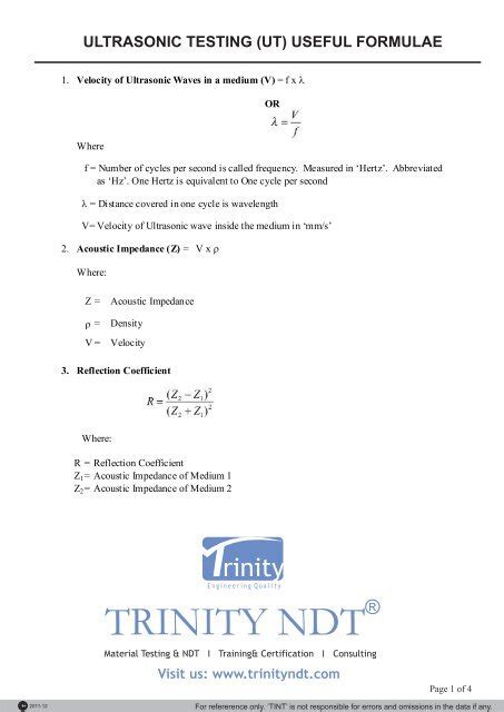 Beam Divergence Formula Ultrasonic Testing - The Best Picture Of Beam