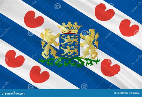 Flag of Friesland of Netherlands Stock Image - Image of national, design: 124009017