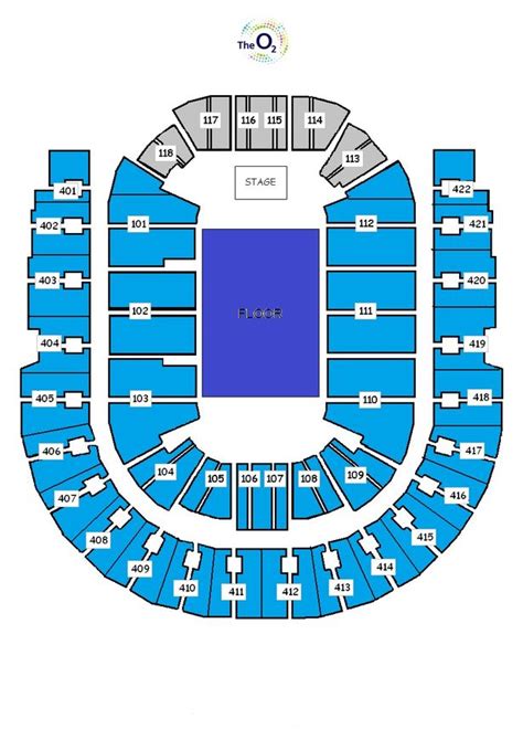 O2 Arena Floor Standing Plan | Viewfloor.co