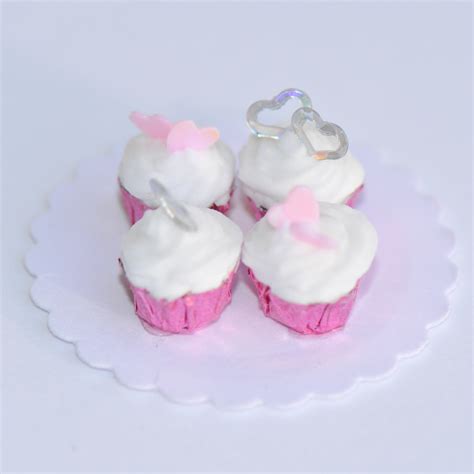 Pink / Silver Heart Cupcakes | Stewart Dollhouse Creations