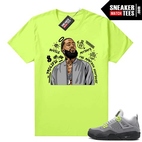 Neon 4s Air Max 95 Jordan sneakers outfit | Jordan Sneaker Tees