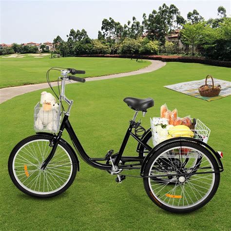 GoDecor 26" Wheel Adult Tricycles, with Shopping Basket, for Seniors ...