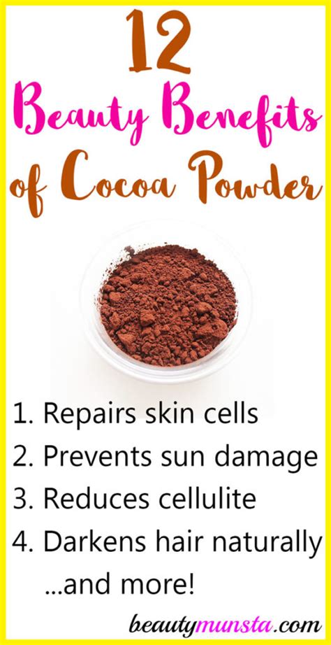 12 Beauty Benefits of Cocoa Powder - beautymunsta - free natural beauty hacks and more!