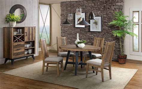 Intercon Urban Rustic Round Dining Room Set - Urban Rustic Collection - 1StopBedRooms.com