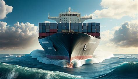 Free Photo | Shipping industry delivering cargo on large container ship ...