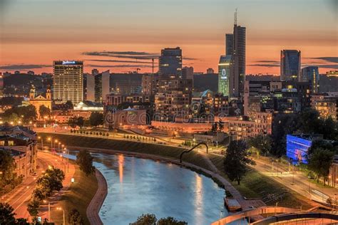 Aerial View Of Vilnius, Capital City Of Lithuania Stock Photo - Image ...