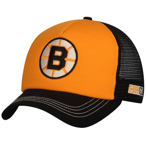 CCM Boston Bruins Gold/Black Meshback Foam Trucker Adjustable Hat