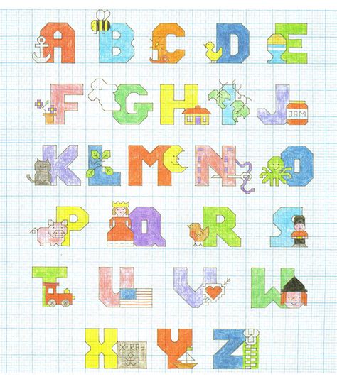 Cross Stitch Mania: Free Children's Alphabet Cross Stitch Chart