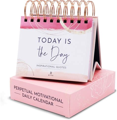 RYVE Motivational Calendar - Daily Flip Calendar with Motivational Quotes - Inspirational Love ...