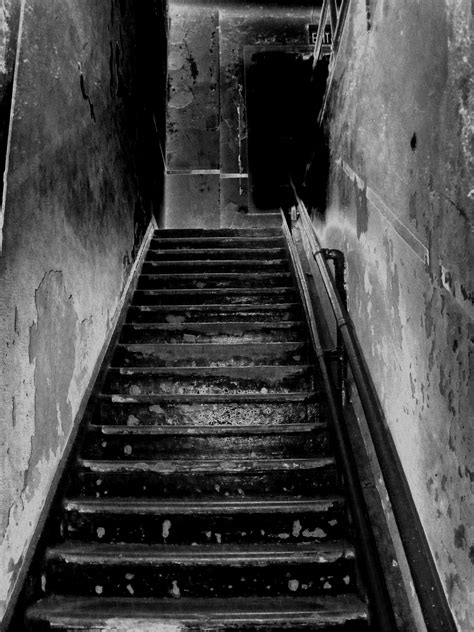 Free Images : light, black and white, architecture, track, stair, spooky, wall, staircase, steps ...