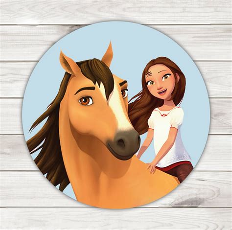 Personalized Spirit Riding Free Round Stickers Spirit Riding - Etsy in ...