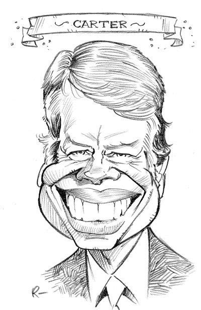 Presidential Caricatures #39- Jimmy Carter! | Caricature sketch, Funny ...