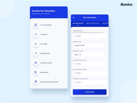 Tax calculator by Nishant sharma for illuminz on Dribbble