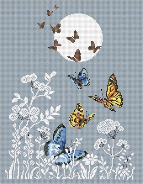 Cross stitch pattern PDF Butterflies | Etsy