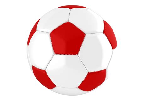 Red-white Soccer Ball Royalty-Free Stock Image - Storyblocks