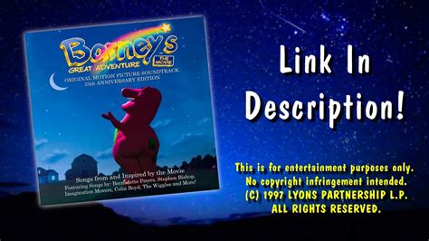 Barney's Great Adventure Movie Soundtrack "25th Anniversary Edition" | LINK IN DESCRIPTION - YouTube