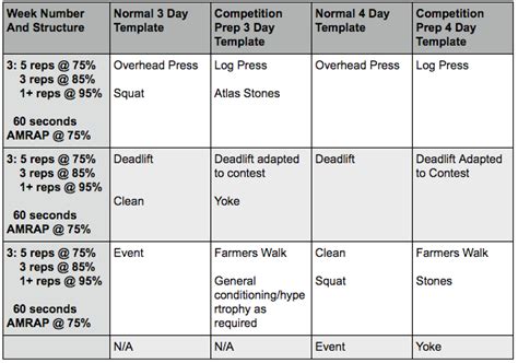 5 3 1 Workout Program Spreadsheet | EOUA Blog