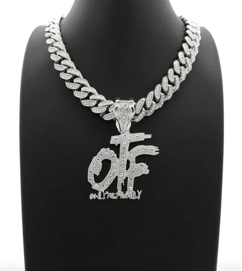 Lil Durk Necklace OTF Pendant OBlock Chain OTF Only The Family Hip Hop ...