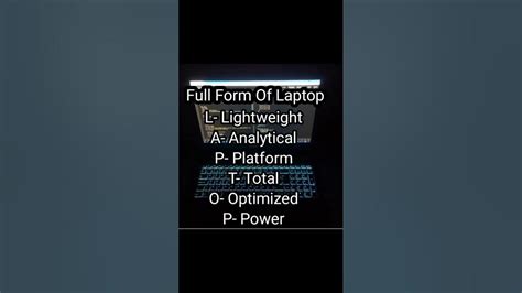 Full Form Of Laptop || What is the full form of Laptop || Laptop full ...