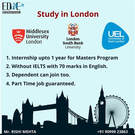 A study in London: Middlesex, South Bank & East London University, for Longer duration Master ...