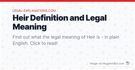 Heir Definition - What Does Heir Mean?